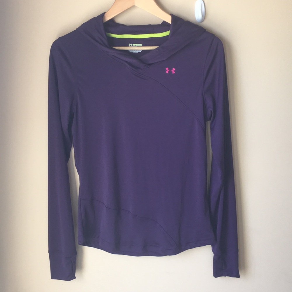 Under Armour fitted hooded lightweight long sleeve